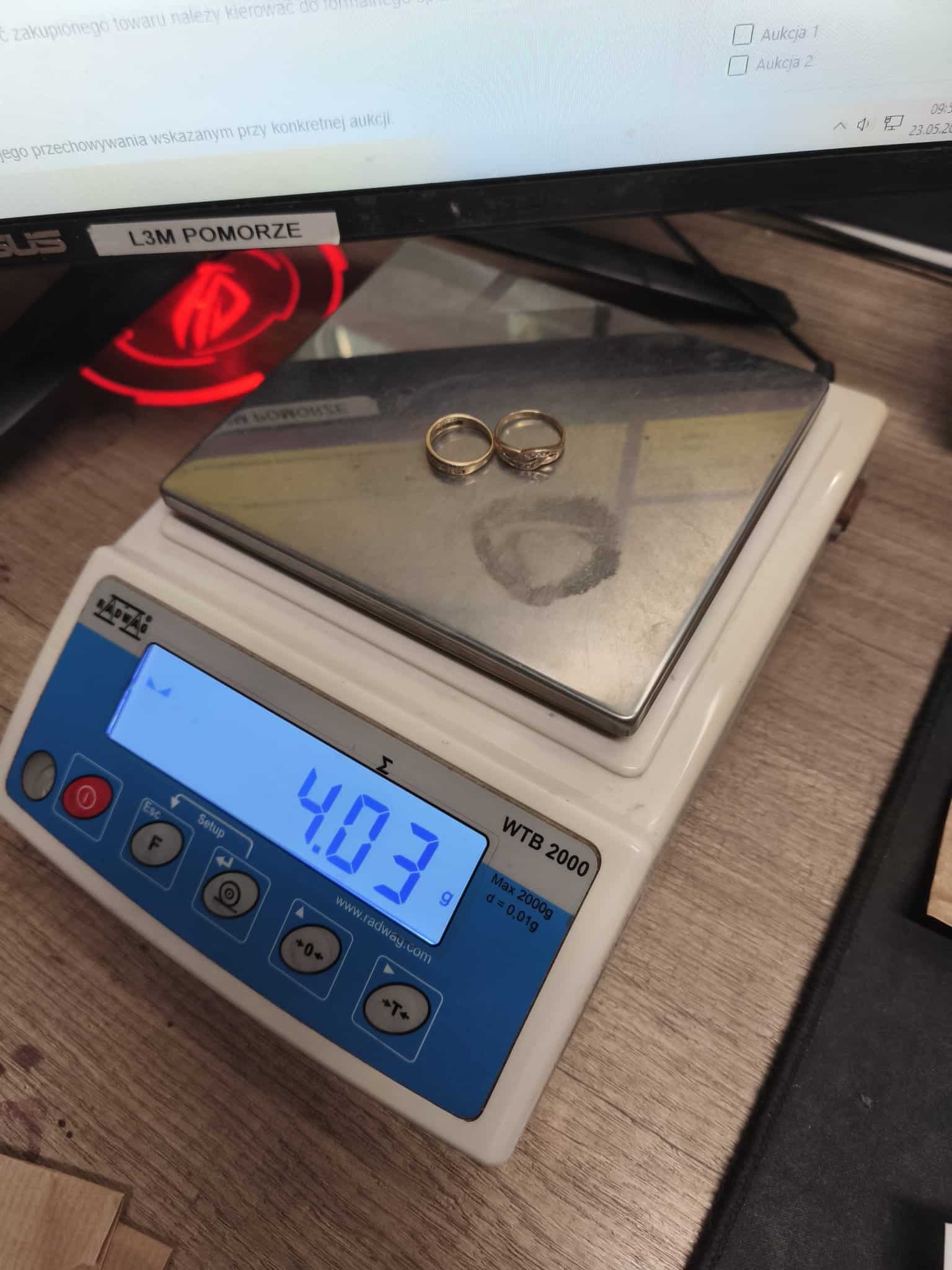 585 ZŁOTO 2X PIERŚCIONEK 4,02G LL211/2026 P1